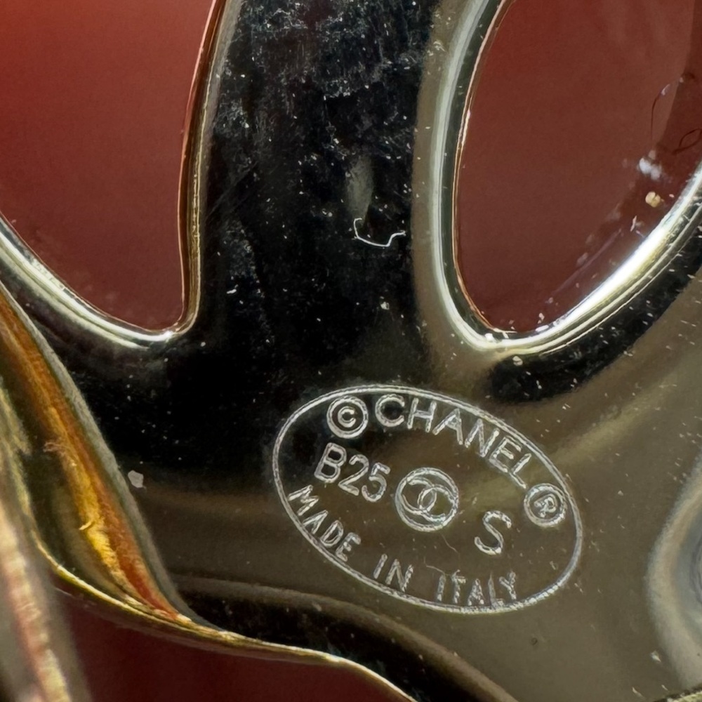 Chanel CC Crystal Logo Gold Statement Earrings Large - Picture 10 of 12